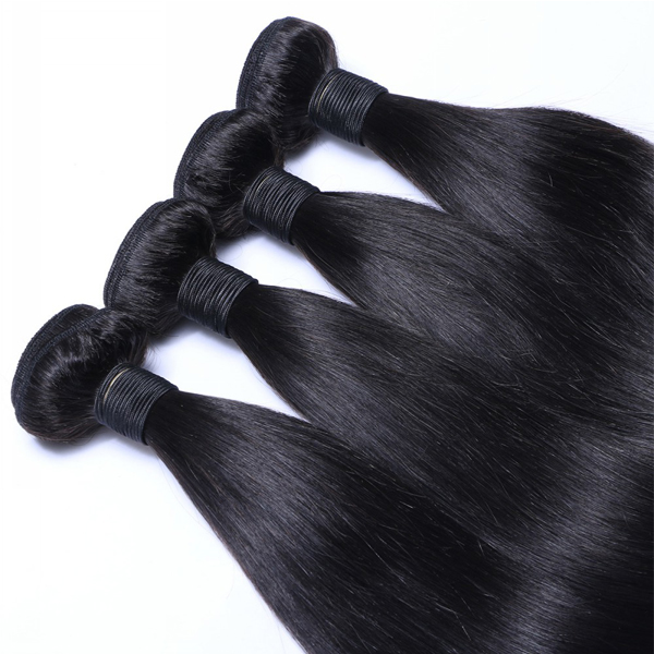 EMEDA Natural Black Peruvian Straight Hair Extensions WW011
